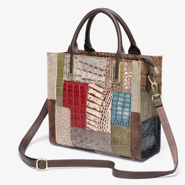 Patchwork Vintage Women's Tote Handbag sold by superladystar