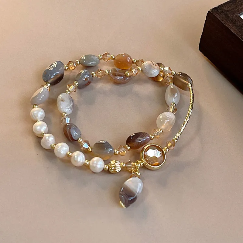 Elegant Crystal and Gemstone Bracelet sold by superladystar