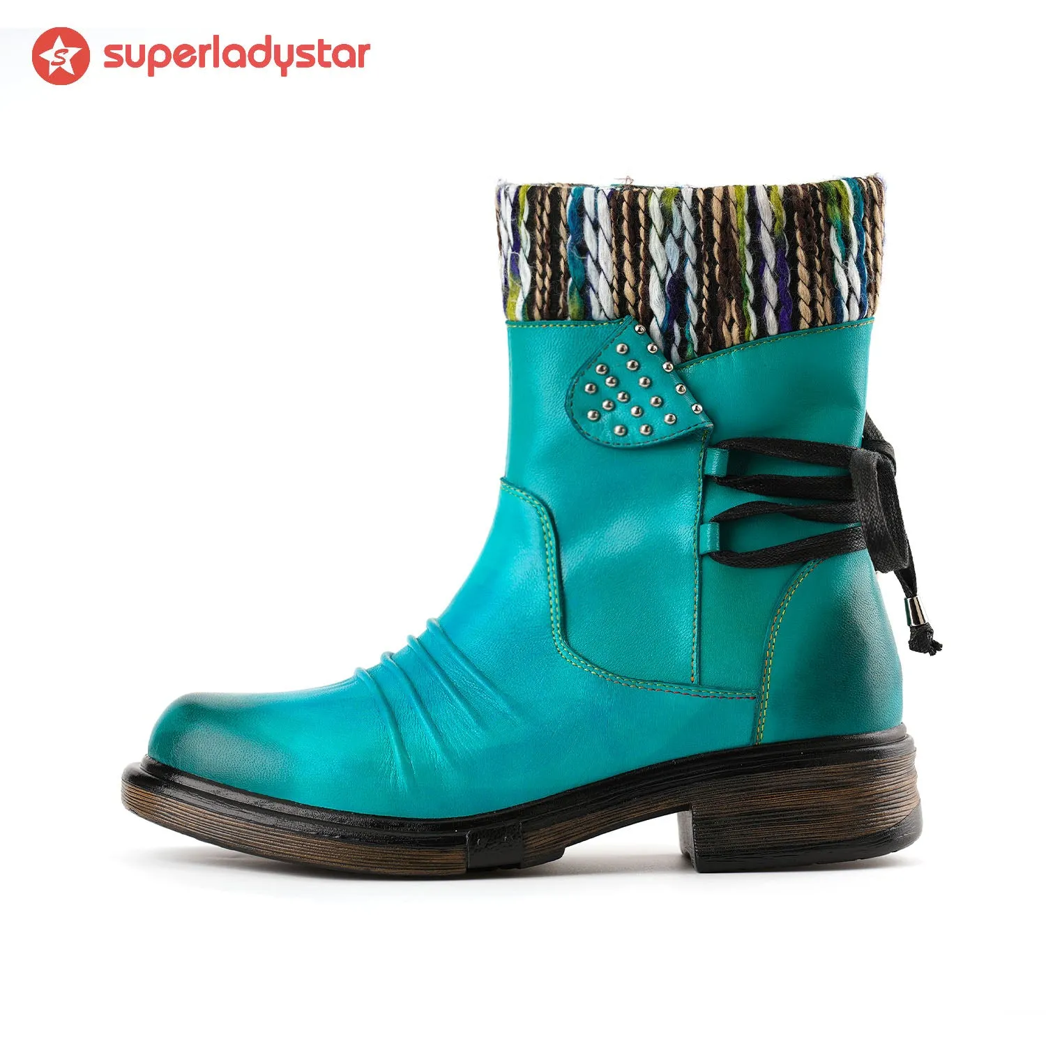 Comfortable Real Leather Ankle Boots sold by superladystar product image thumbnail 4