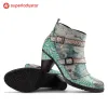 Vintage Handmade Blue Planet Artistic Ankle Boots sold by superladystar