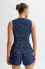 Fashionable Casual Sleeveless High-Waist Women's Set sold by superladystar