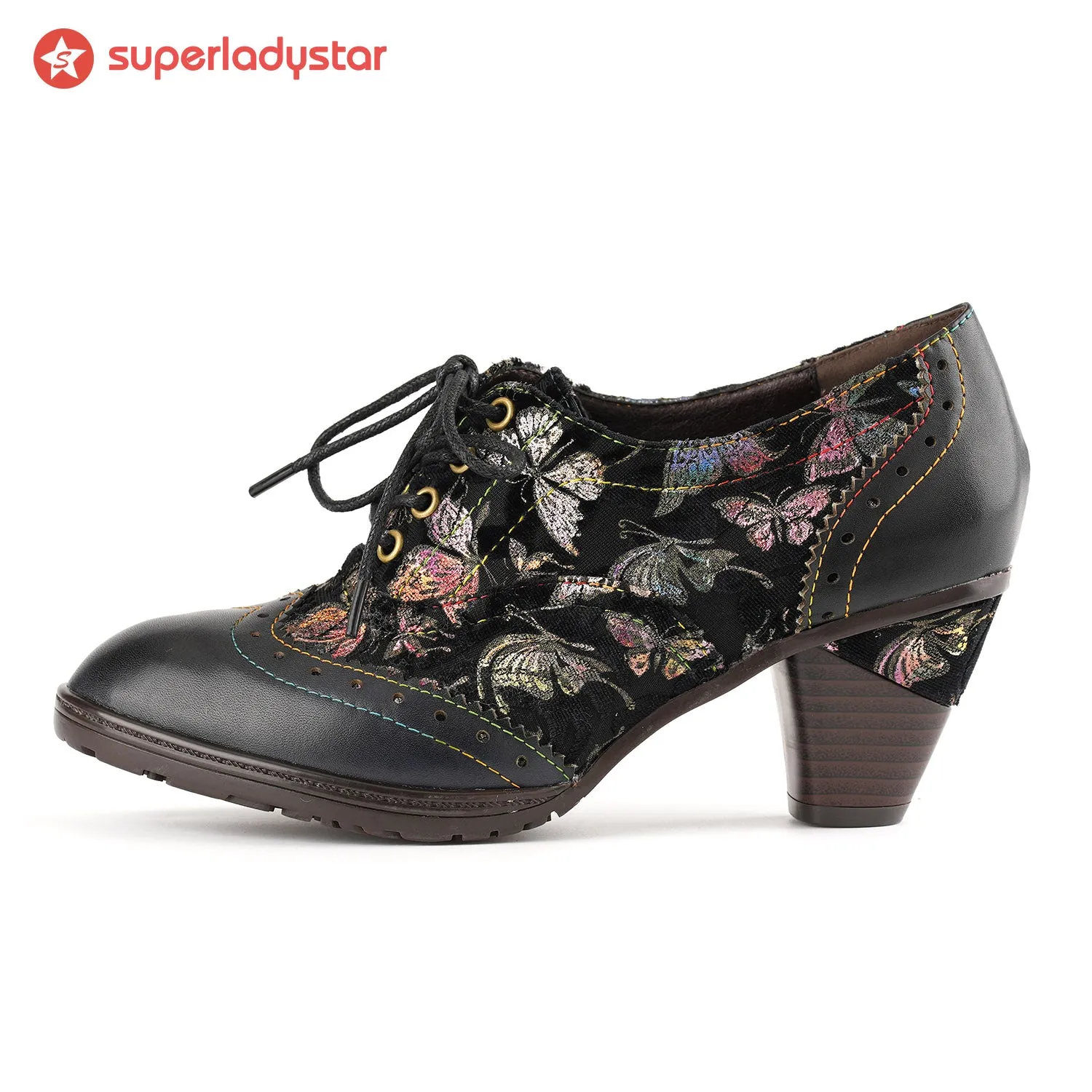 Vintage Butterfly Elegance Leather Pumps sold by superladystar product image thumbnail 5