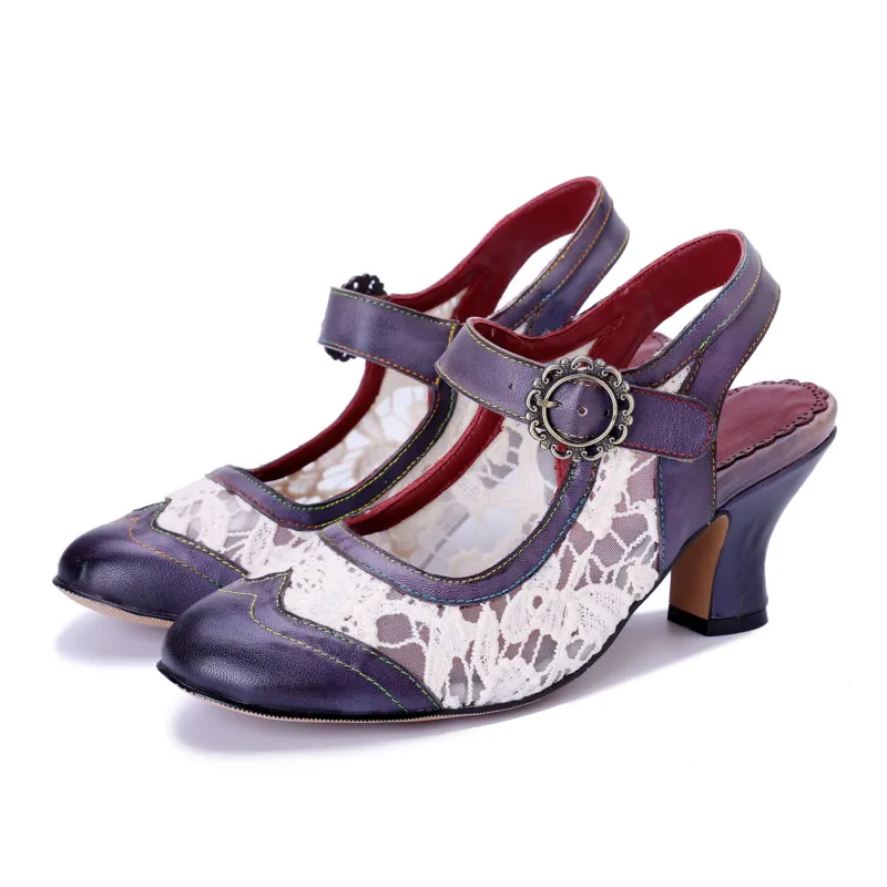 Vintage Lavender Garden Lace Sandals sold by superladystar