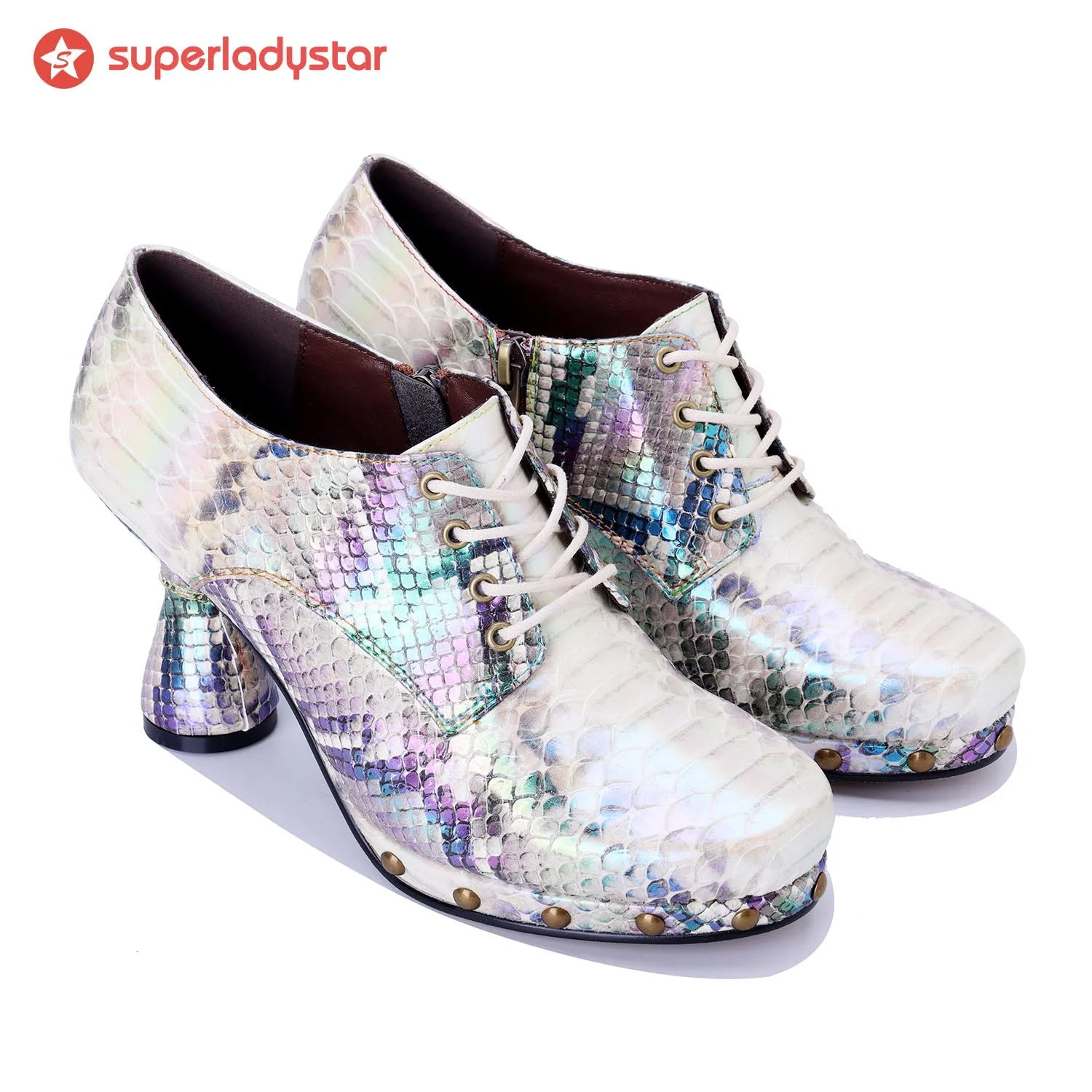 Iridescent Bloom Oxford Pumps sold by superladystar product image thumbnail 3