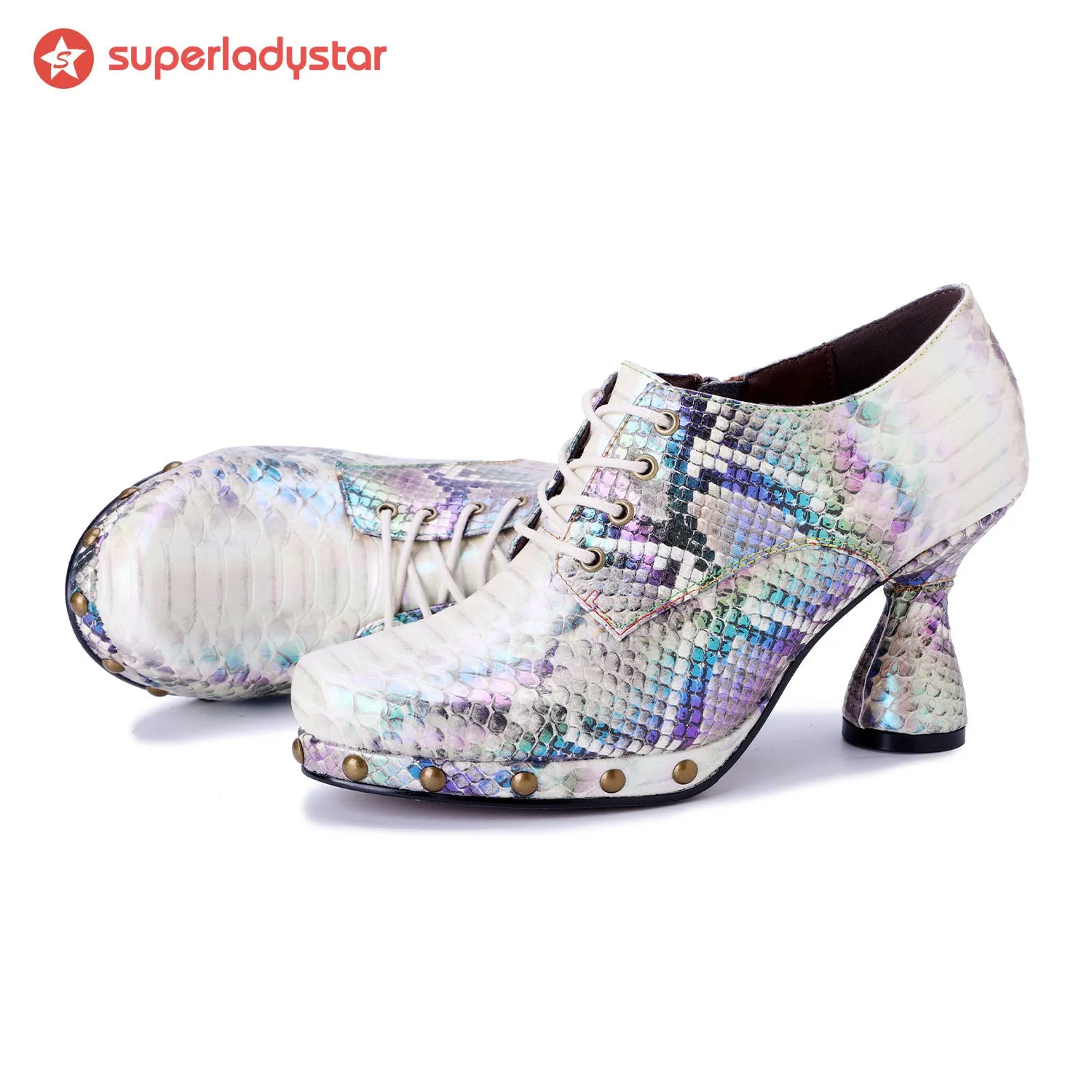 Iridescent Bloom Oxford Pumps sold by superladystar product image thumbnail 4