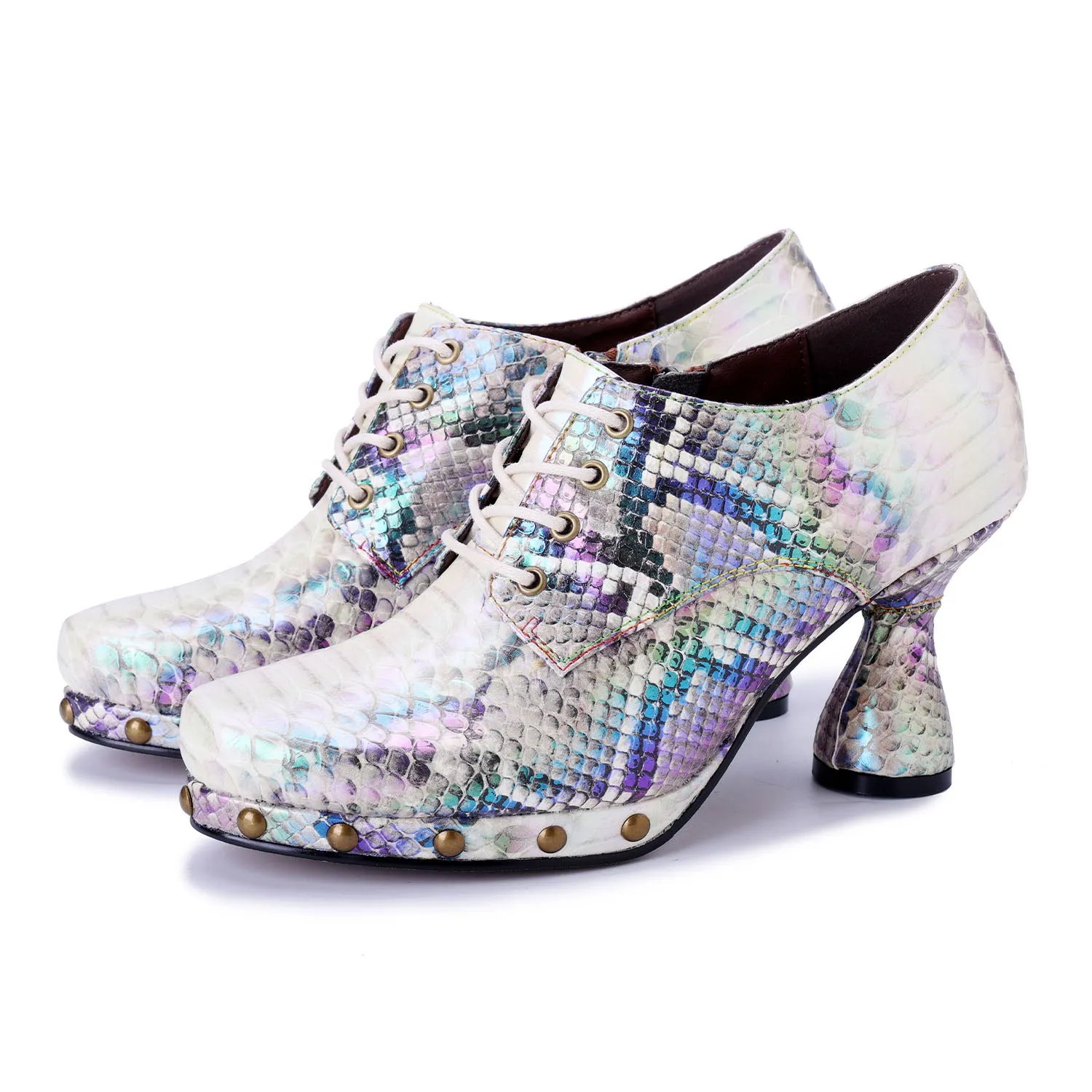 Iridescent Bloom Oxford Pumps sold by superladystar