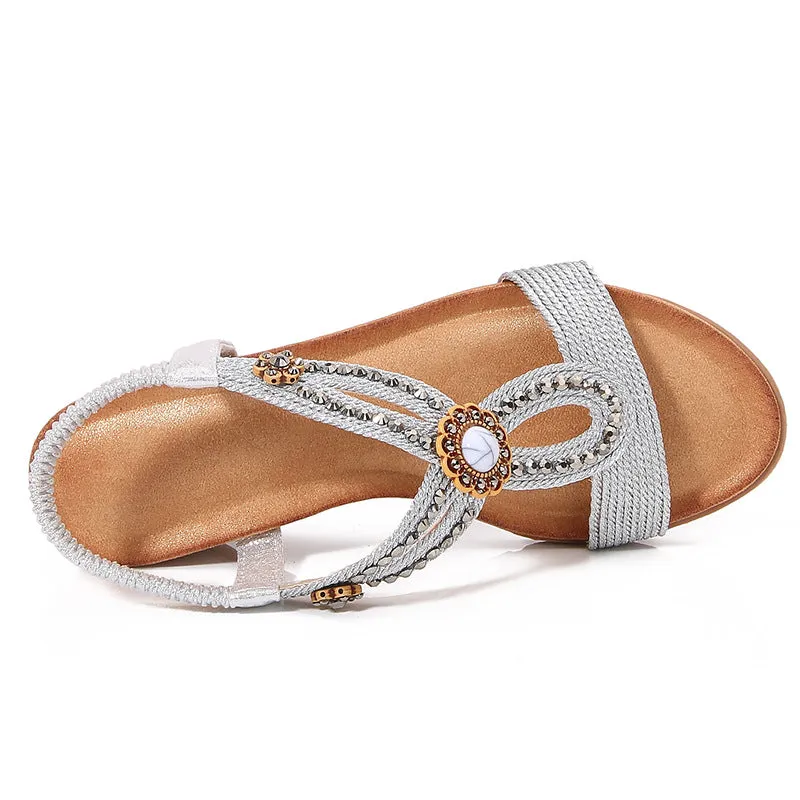 Comfortable & Stylish Rhinestone Wedge Sandals sold by superladystar product image thumbnail 5