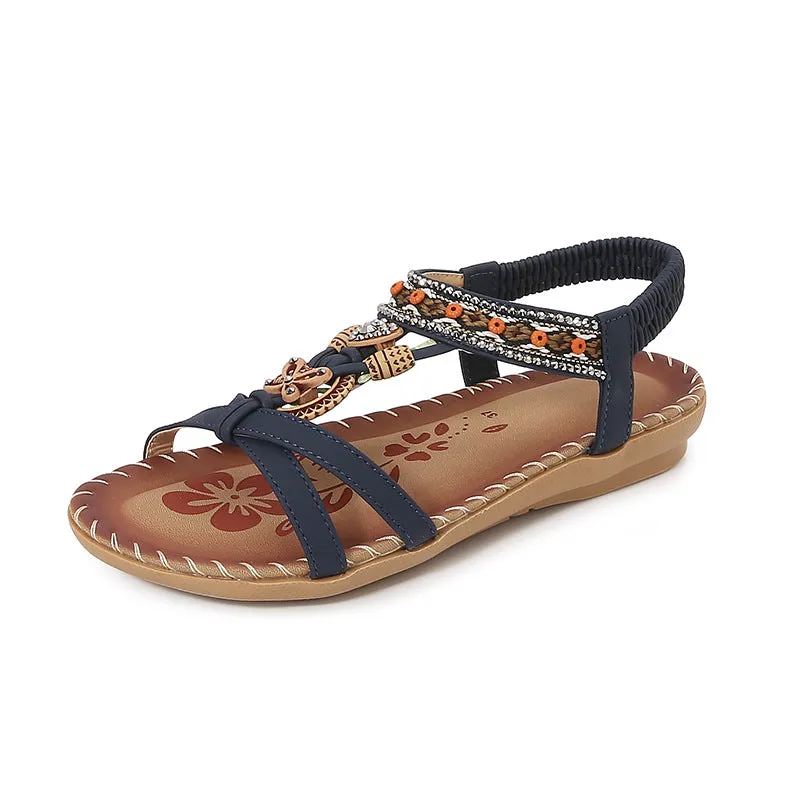 Bohemian Rhinestone Flat Toe Sandals sold by superladystar product image thumbnail 2