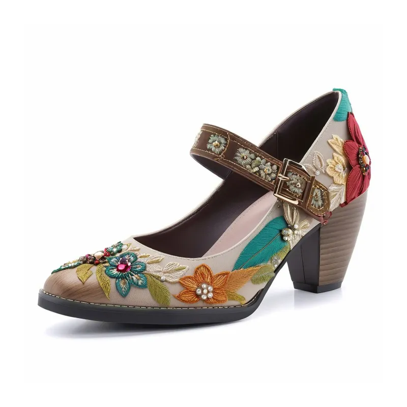 Elegant Vintage Garden Printed Pumps sold by superladystar