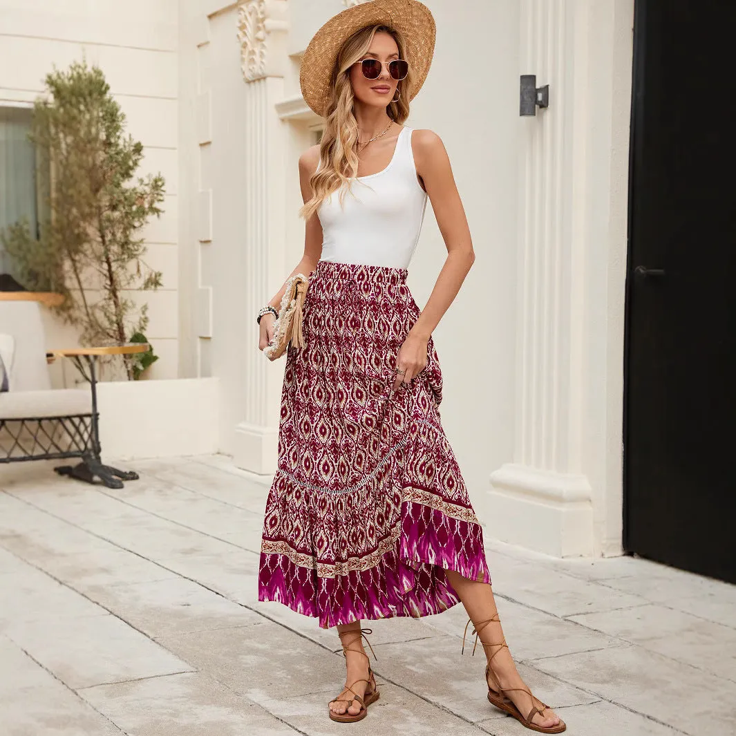 Printed Bohemian Beach Maxi Skirt sold by superladystar product image thumbnail 2