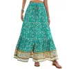 Printed Split Beach Vacation Skirt sold by superladystar