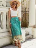 Printed Split Beach Vacation Skirt sold by superladystar
