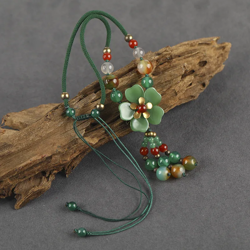 Petal Agate Vintage Minimalist Adjustable Necklace sold by superladystar