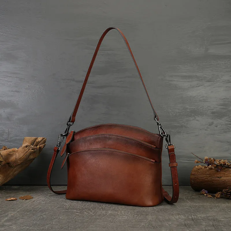 Vintage Cowhide Commuter Crossbody Bag sold by superladystar