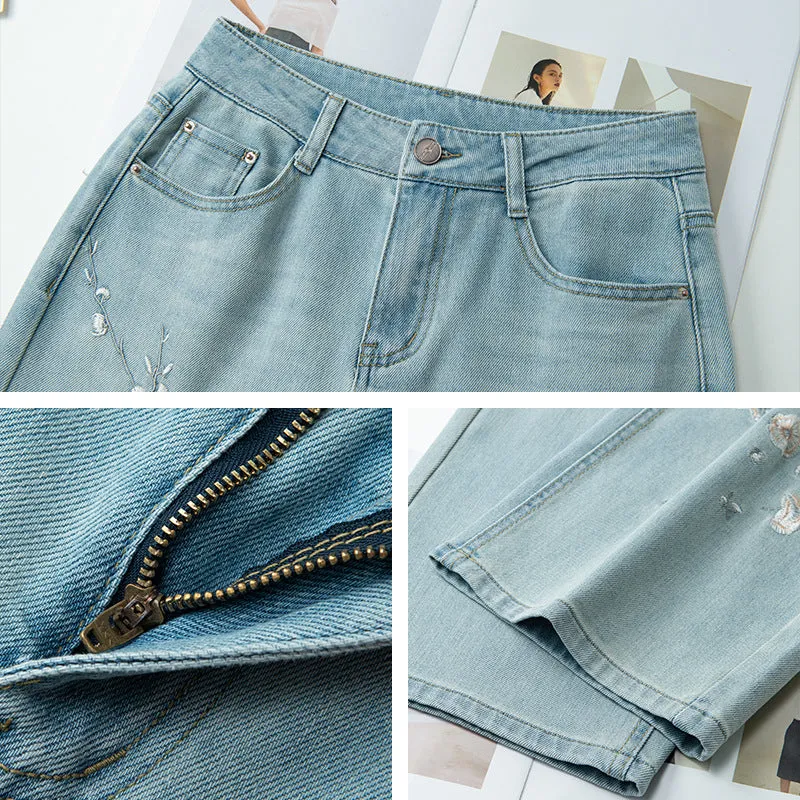 Women's High-Waisted Wide-Leg Straight Jeans sold by superladystar product image thumbnail 5
