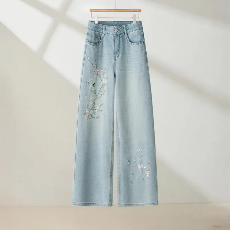 Women's High-Waisted Wide-Leg Straight Jeans sold by superladystar product image thumbnail 3