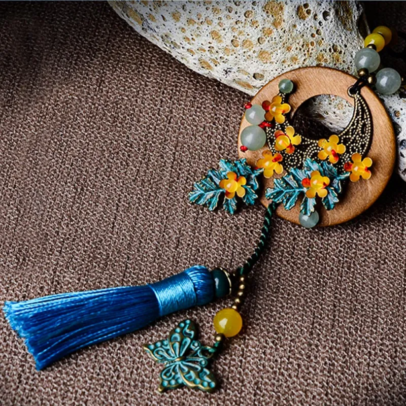 Ethnic Style Agate Tassel Necklace sold by superladystar