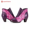 Embossed Floral Elegance Ankle Boots sold by superladystar