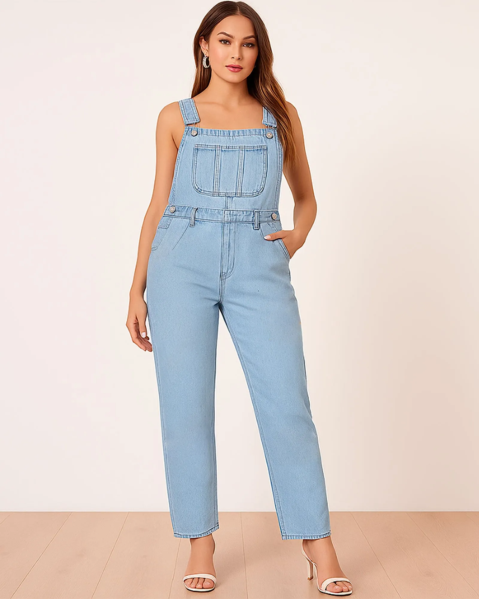 Sleeveless Denim One-Pieces sold by superladystar