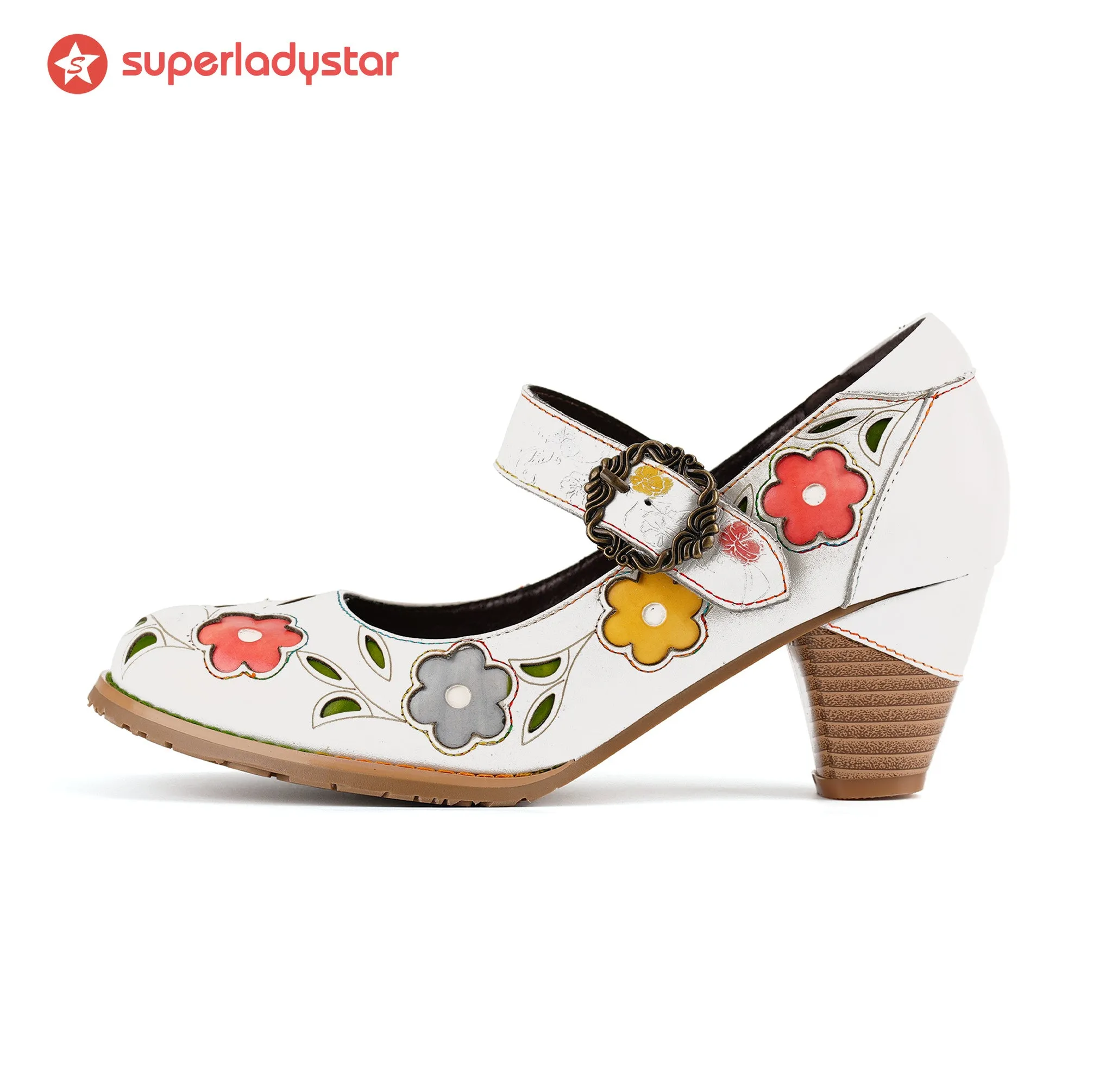 Retro Blossom Elegant Pumps sold by superladystar product image thumbnail 5