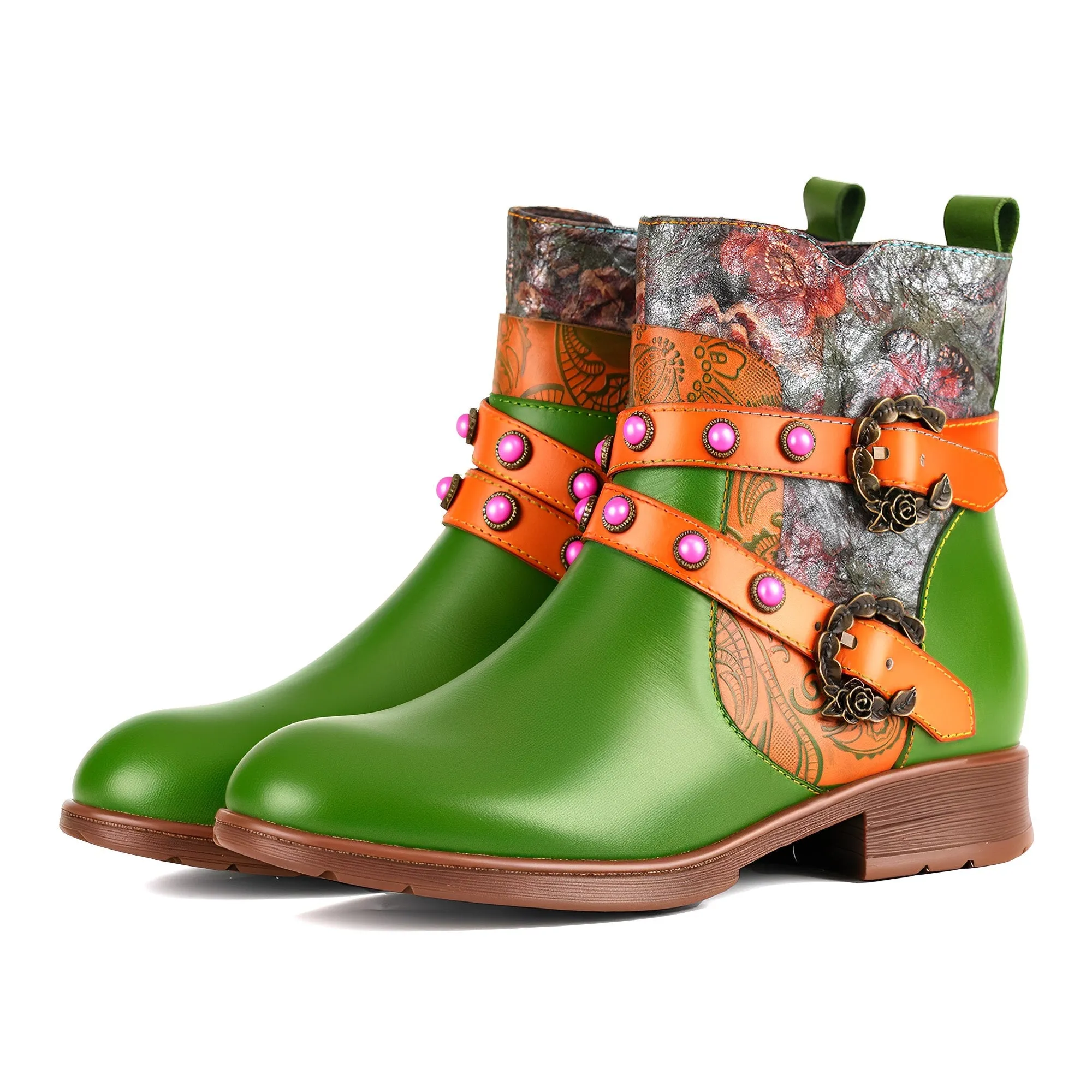 Bohemian Bloom Ankle Boots sold by superladystar