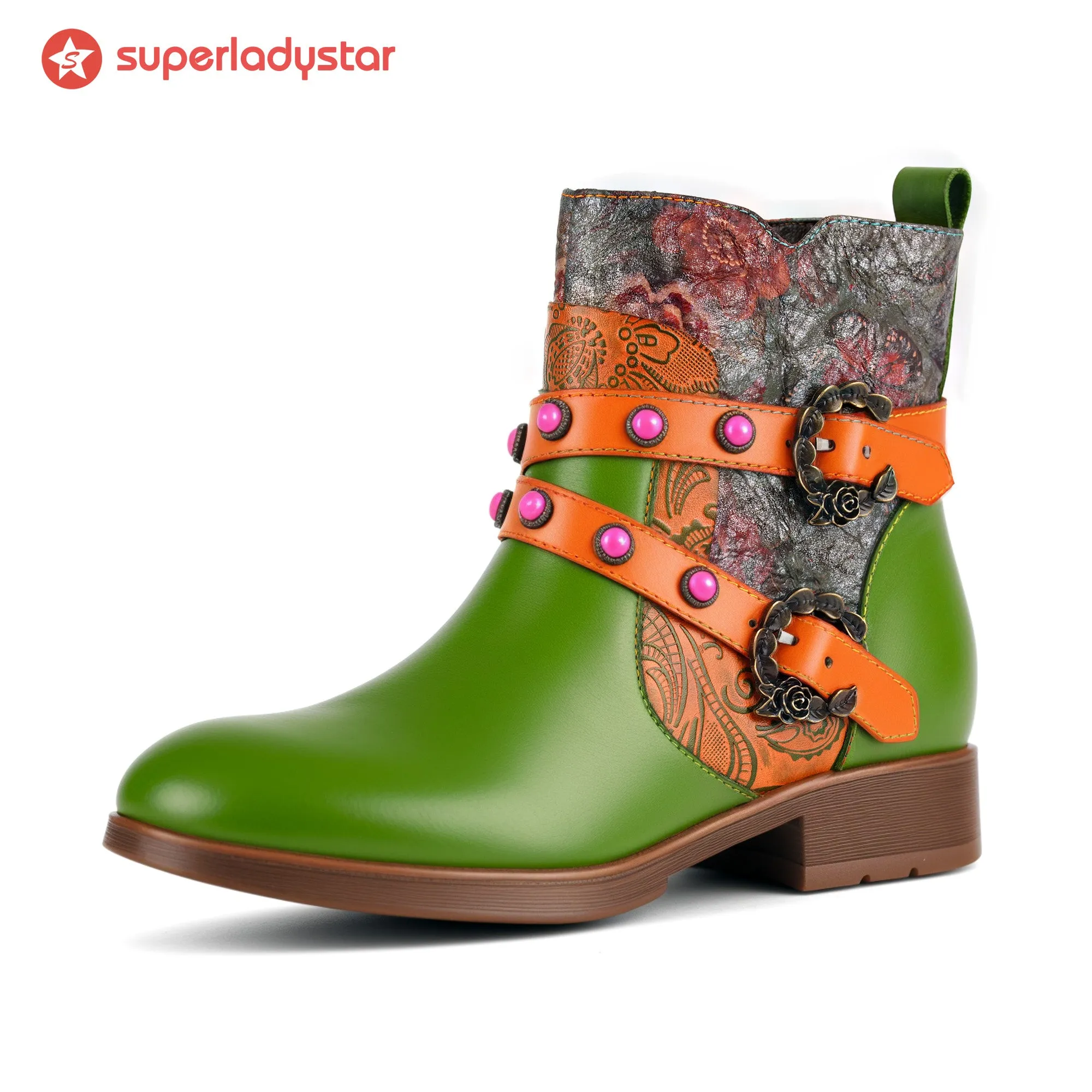 Bohemian Bloom Ankle Boots sold by superladystar product image thumbnail 2