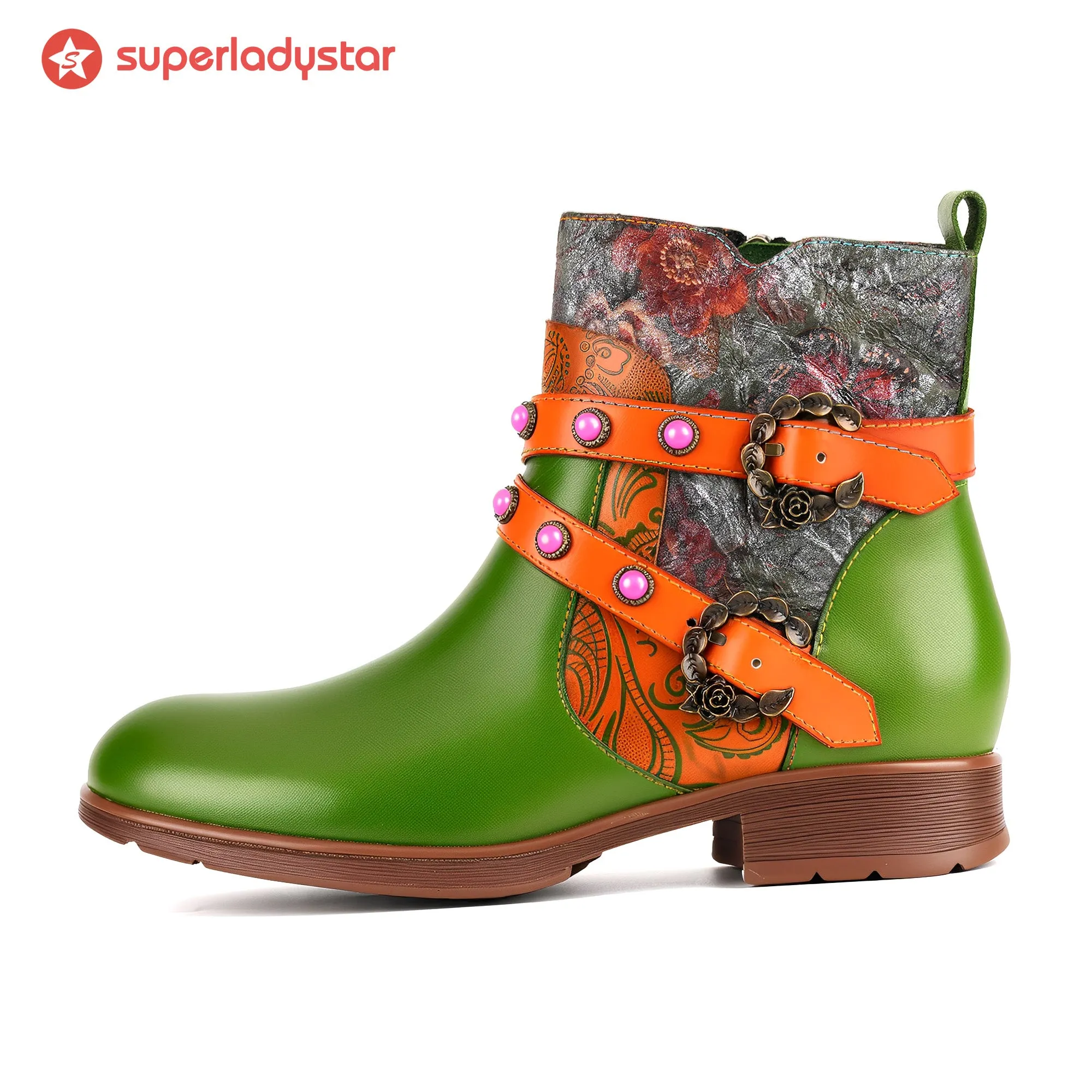 Bohemian Bloom Ankle Boots sold by superladystar product image thumbnail 3