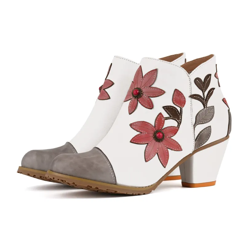Floral Grace Ankle Boots sold by superladystar