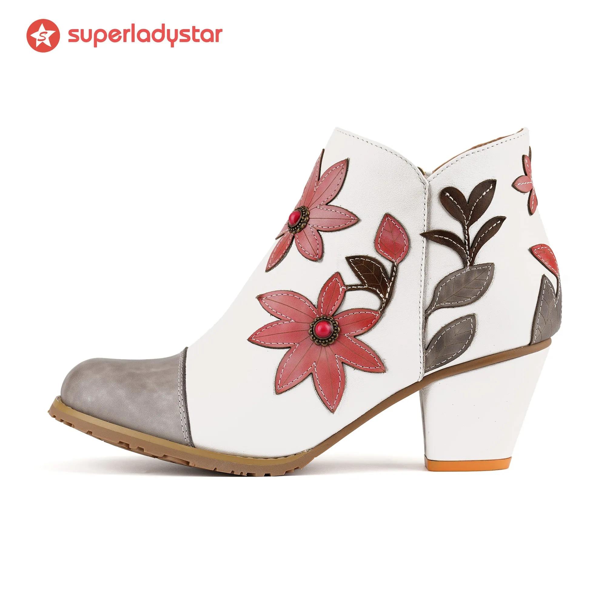 Floral Grace Ankle Boots sold by superladystar product image thumbnail 3