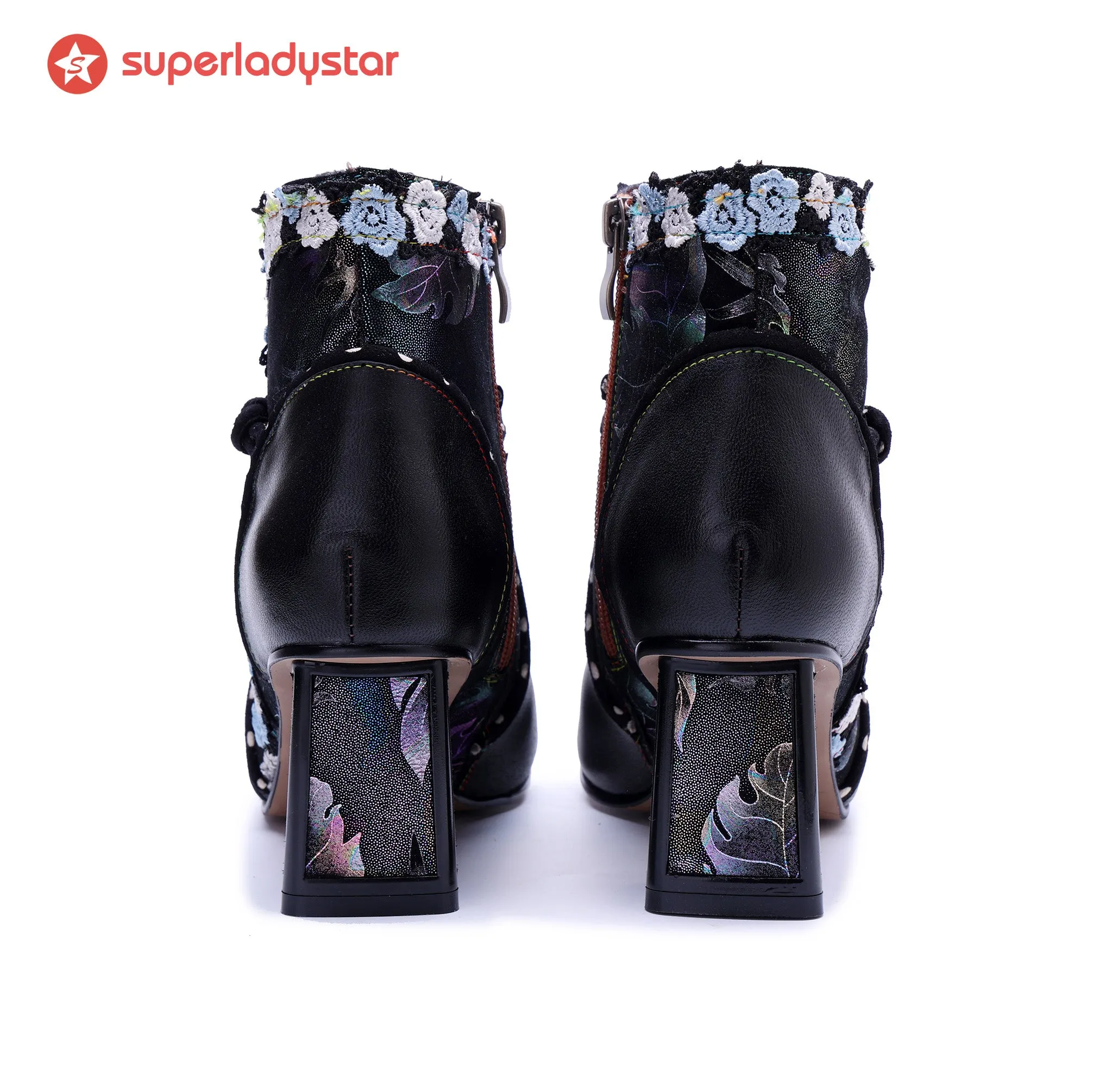 Midnight Bloom Ankle Boots sold by superladystar product image thumbnail 5