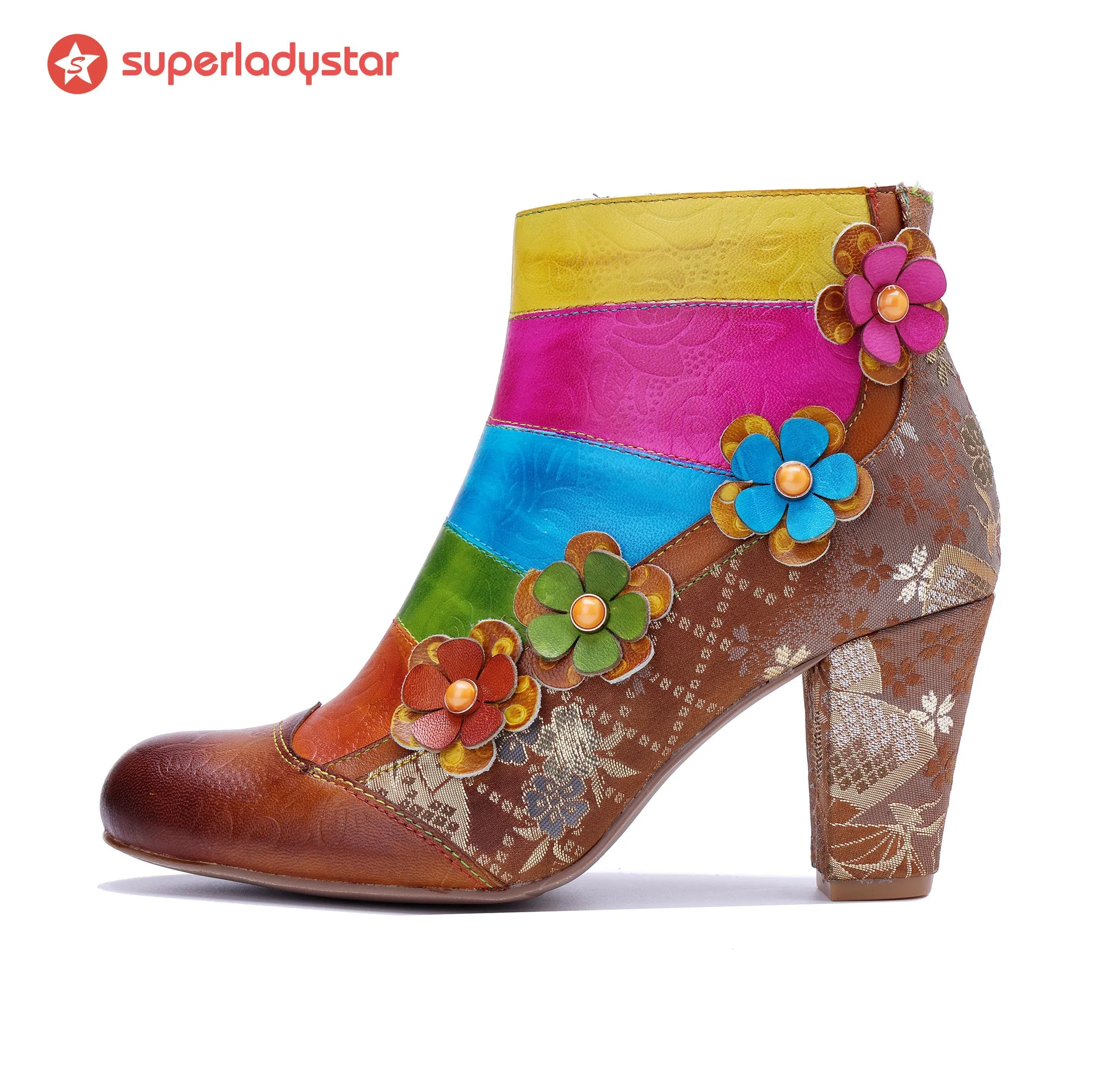 Rainbow Bloom Ankle Boots sold by superladystar product image thumbnail 3