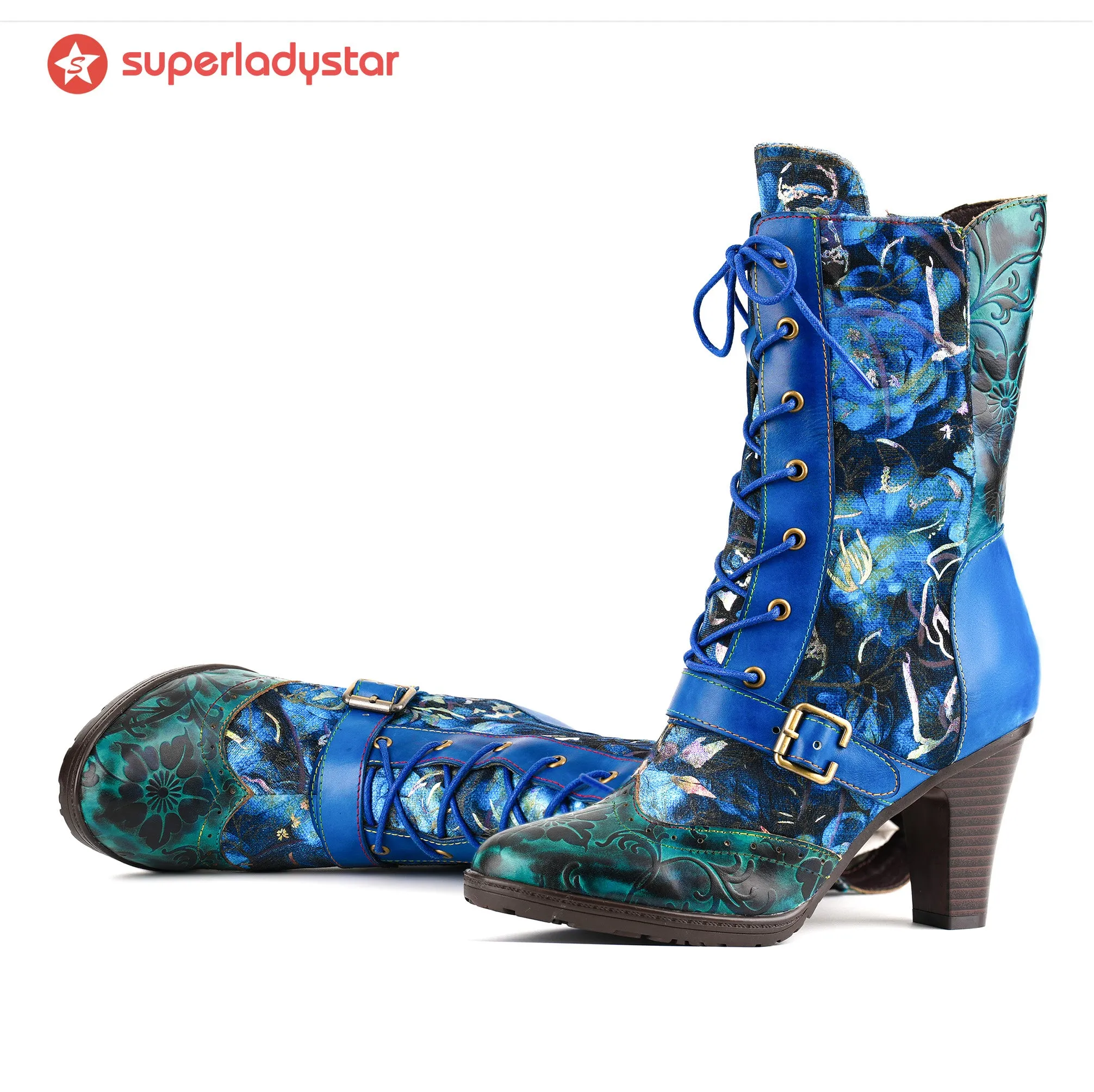 Midnight Bloom Lace-Up Boots sold by superladystar product image thumbnail 3