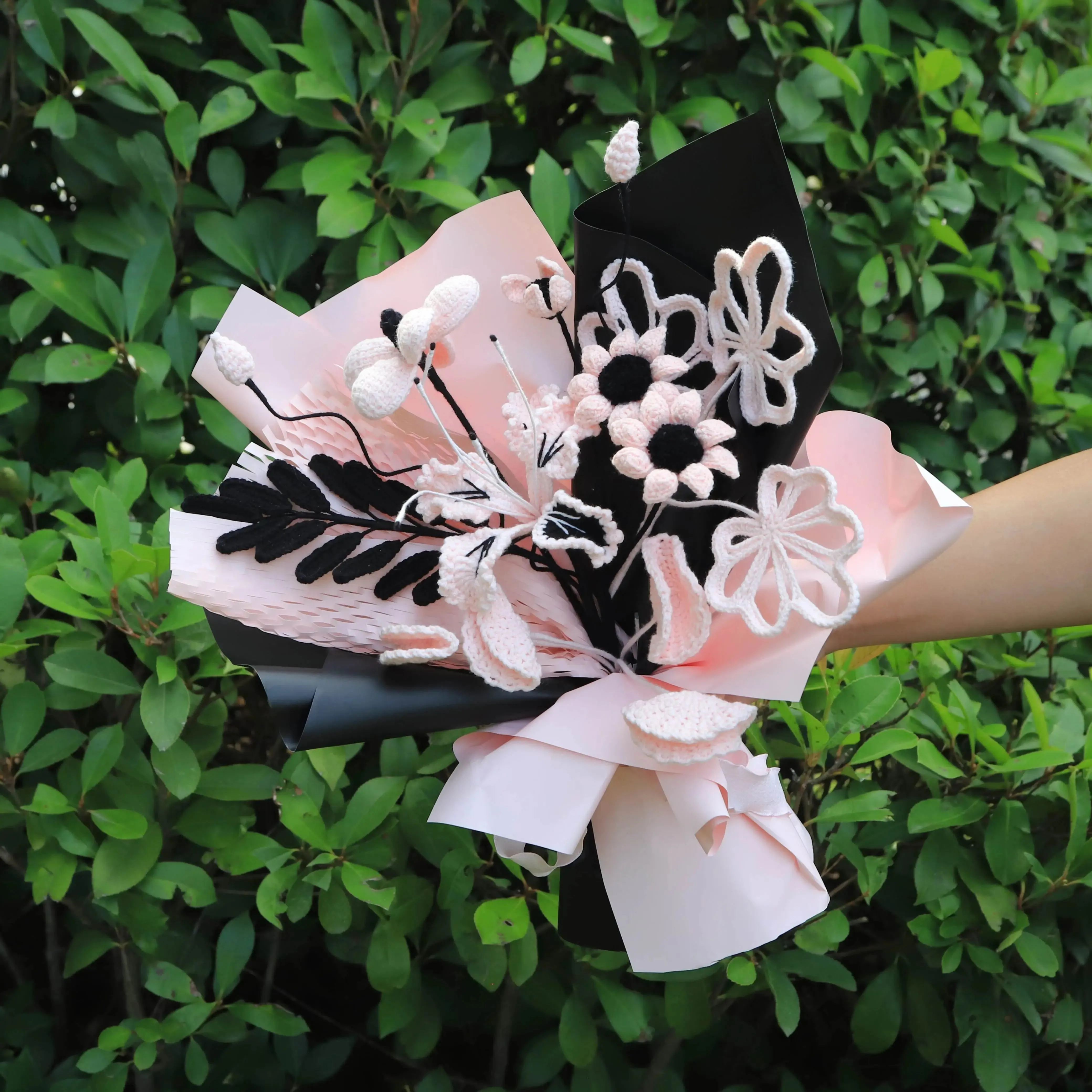 Handmade Knitted Mixed Handheld Bouquet sold by superladystar