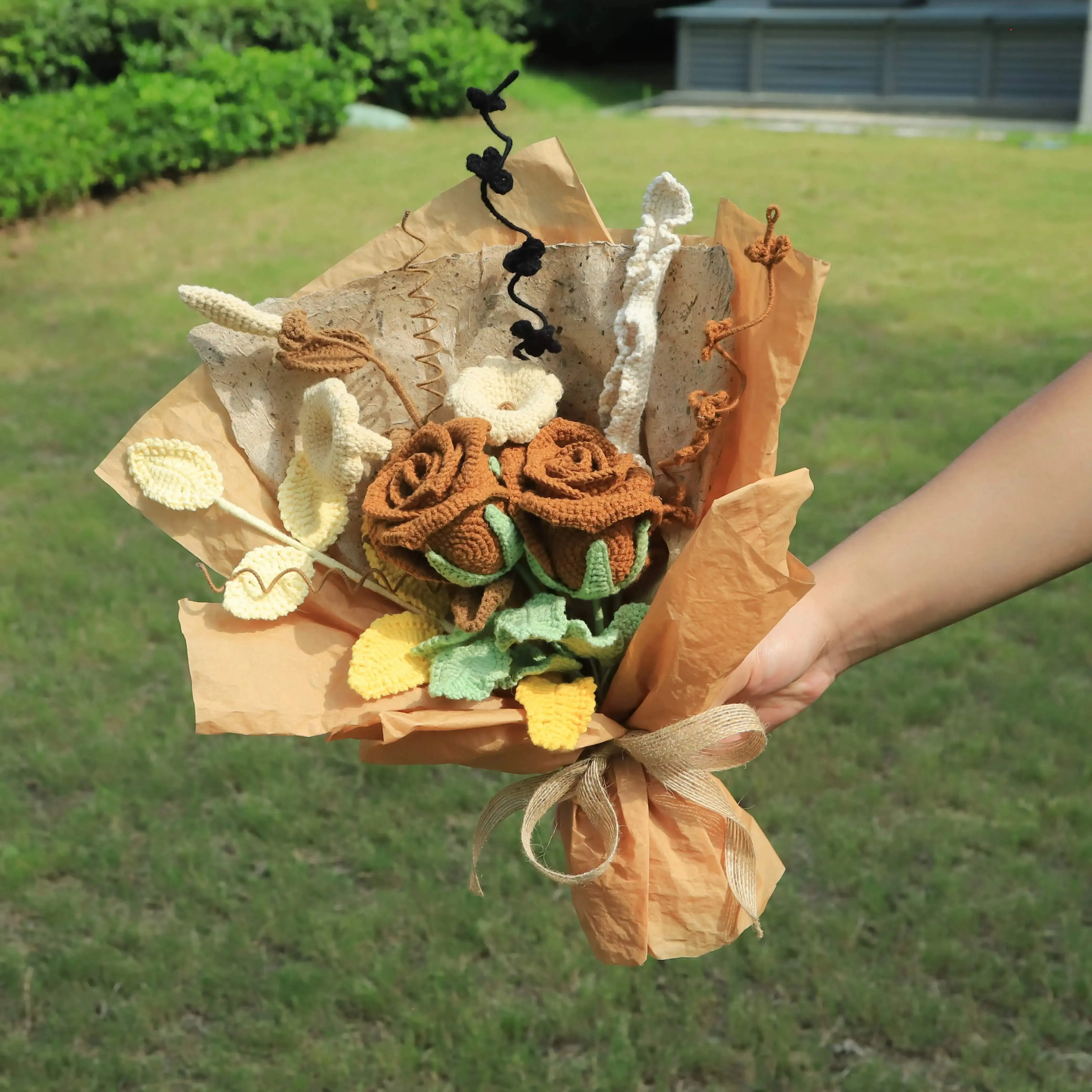 Handmade Knitted Vintage Bouquet sold by superladystar product image thumbnail 5