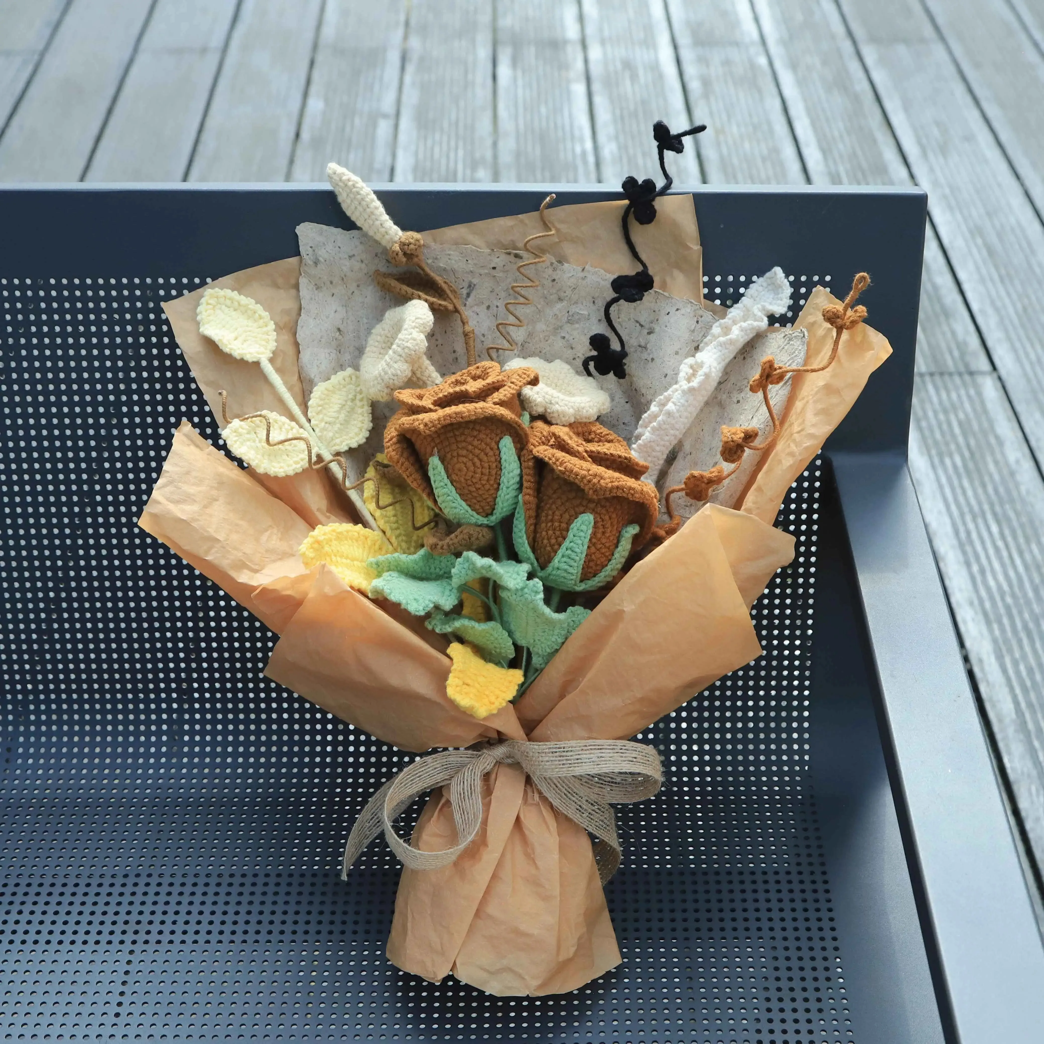 Handmade Knitted Vintage Bouquet sold by superladystar product image thumbnail 3