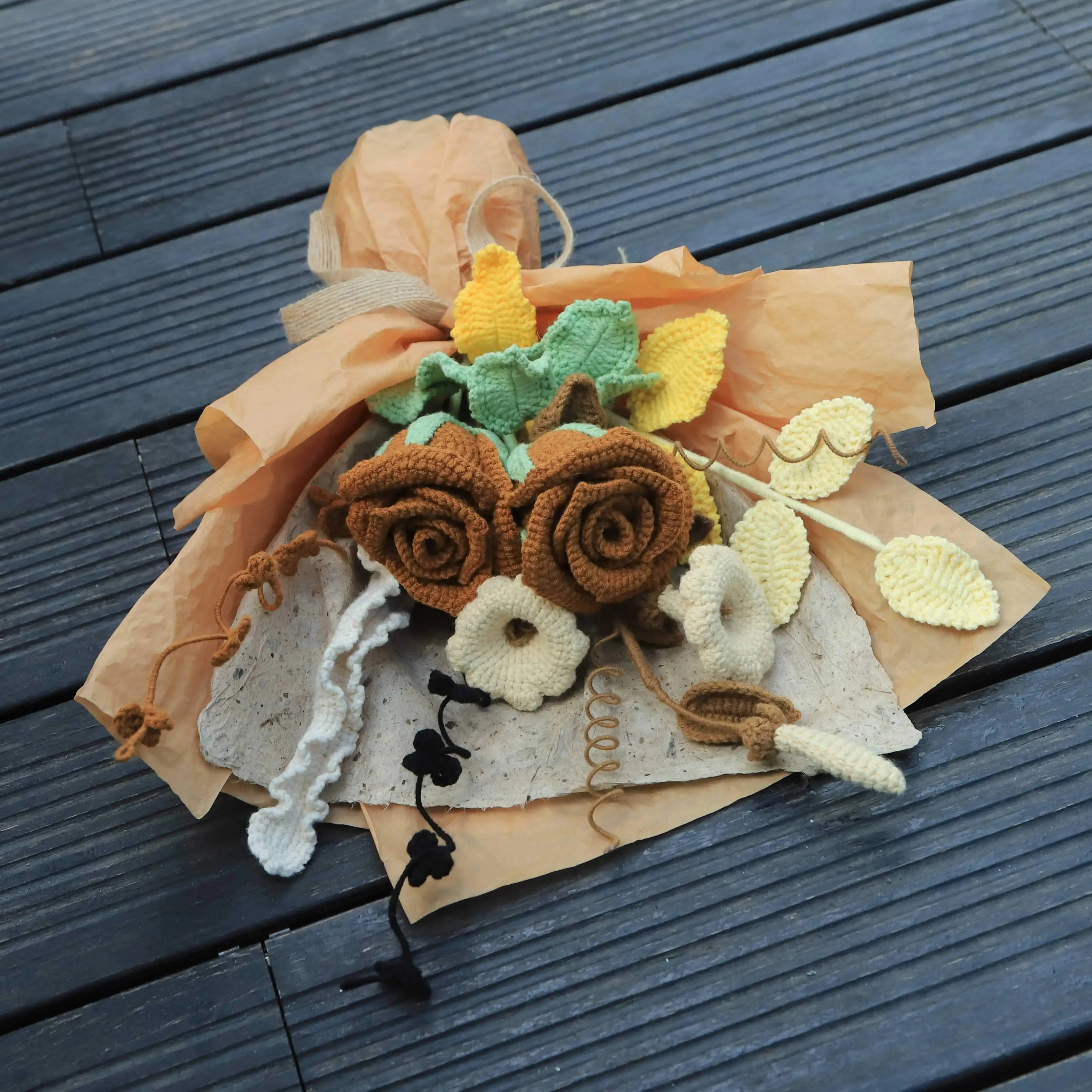 Handmade Knitted Vintage Bouquet sold by superladystar product image thumbnail 4