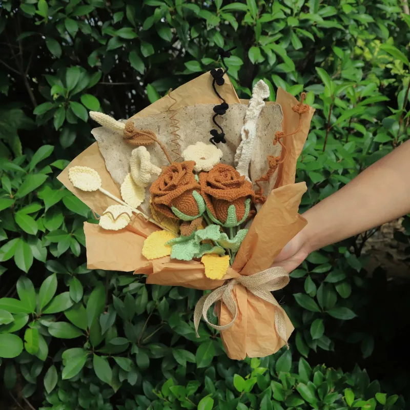 Handmade Knitted Vintage Bouquet sold by superladystar