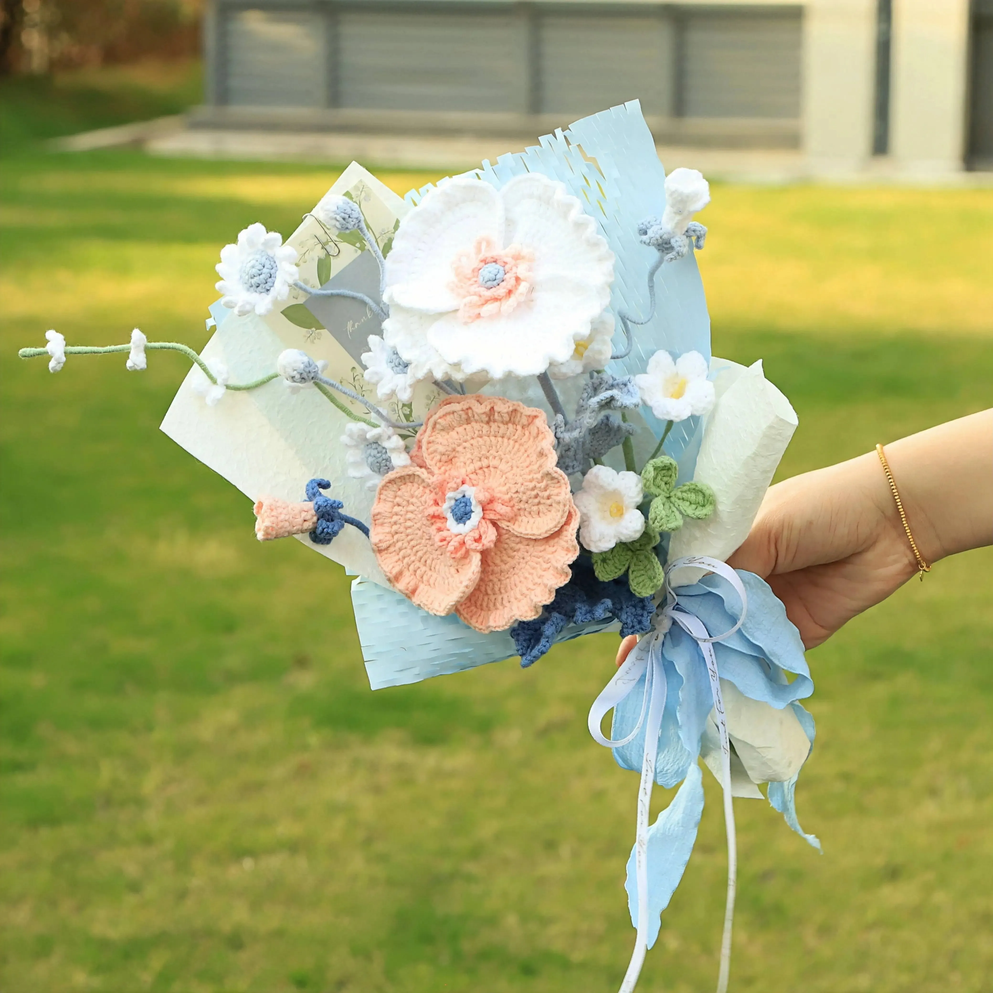 Handmade Poppyr Knitted Bouquet sold by superladystar product image thumbnail 4