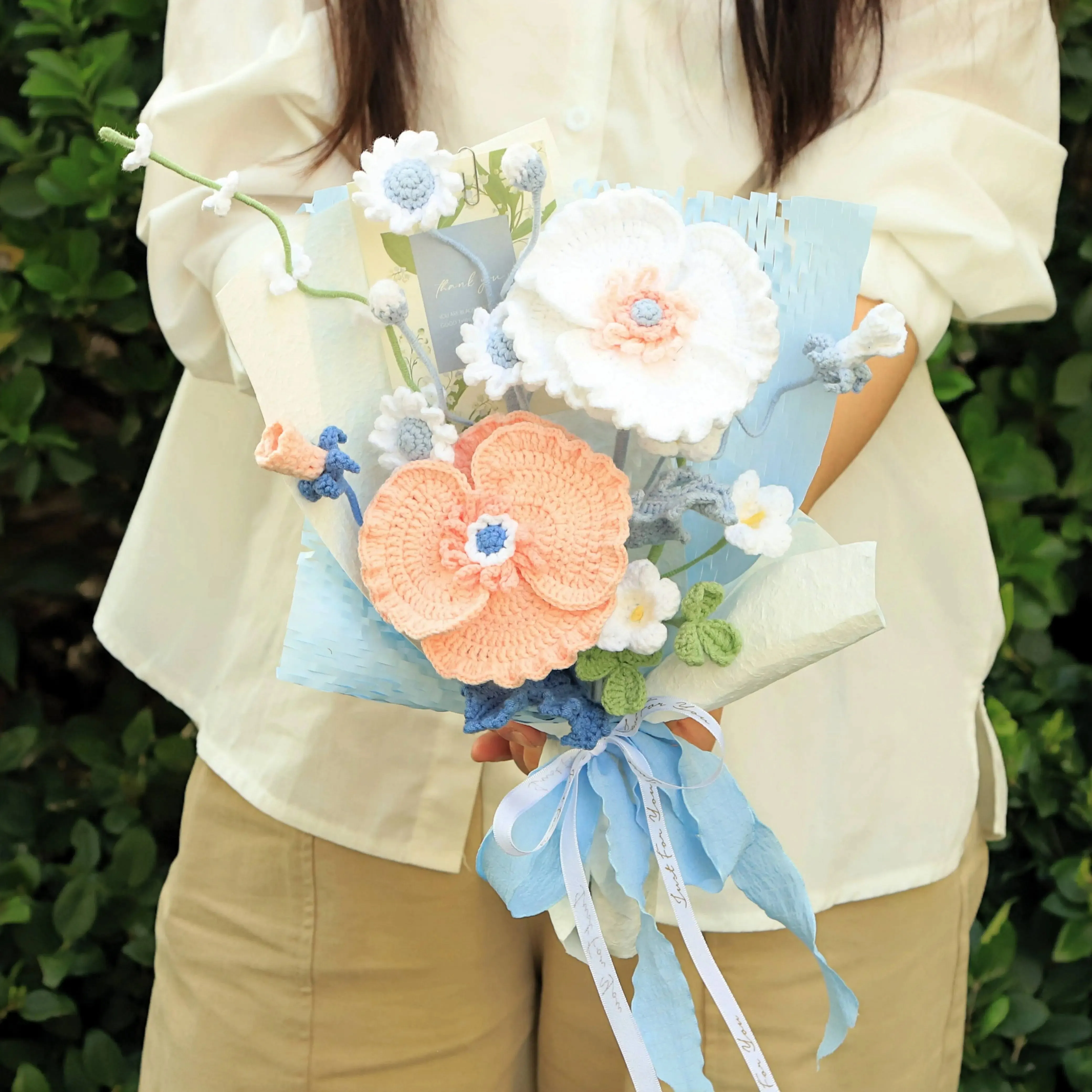 Handmade Poppyr Knitted Bouquet sold by superladystar product image thumbnail 3