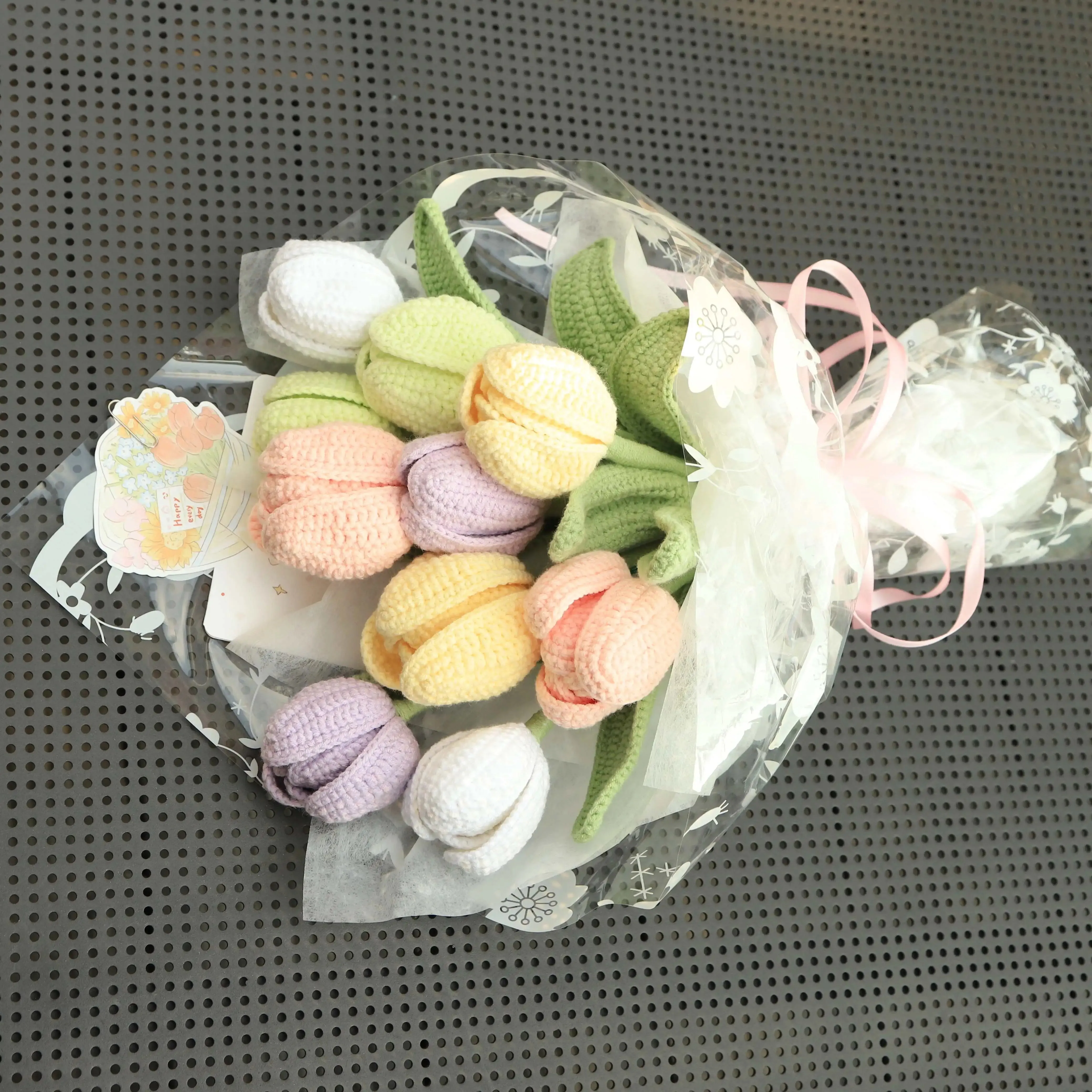 Handmade Knitted Tulip Bouquet sold by superladystar product image thumbnail 5