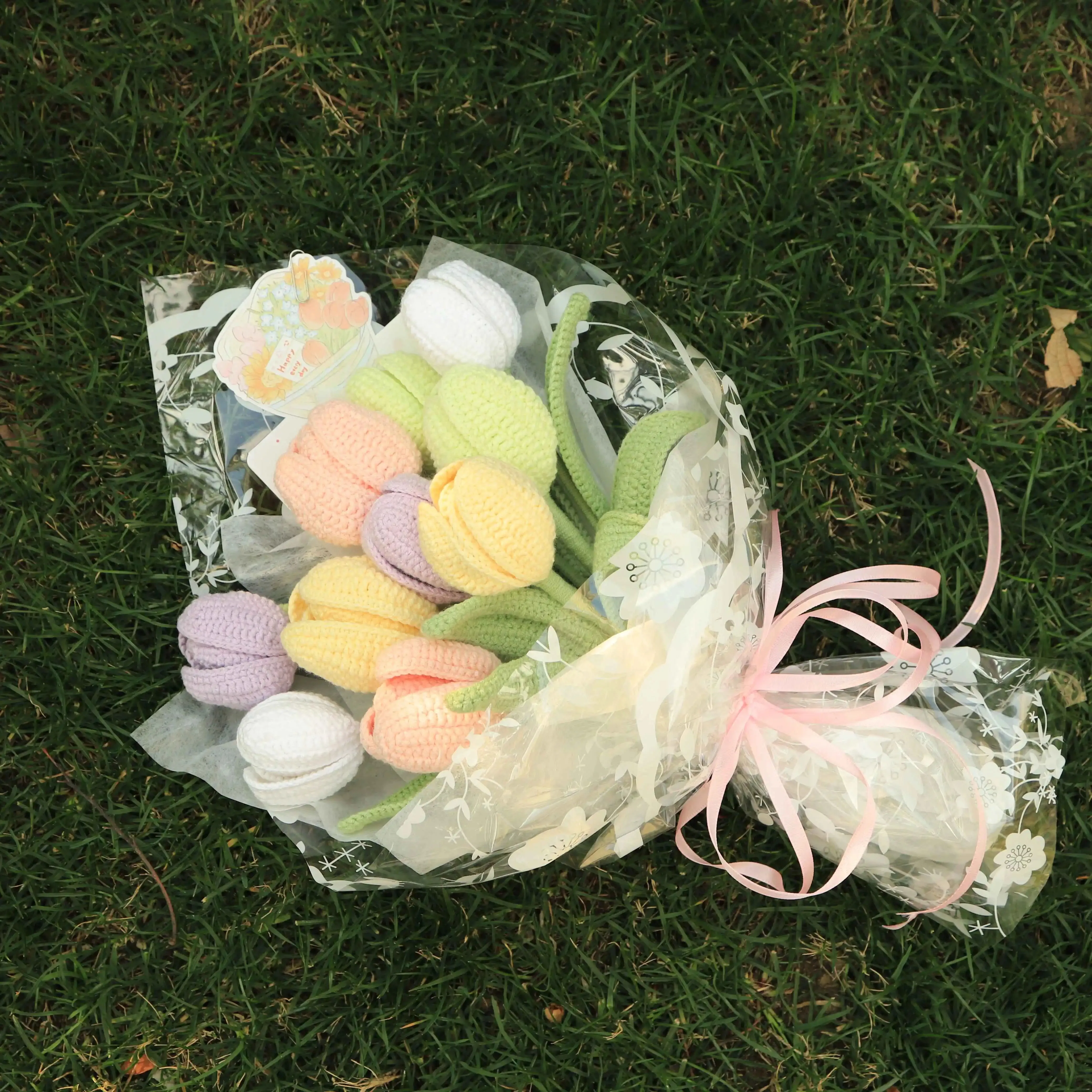 Handmade Knitted Tulip Bouquet sold by superladystar product image thumbnail 2