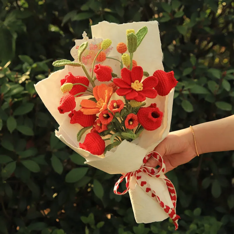 Handmade Vintage Knitted Bouquet sold by superladystar