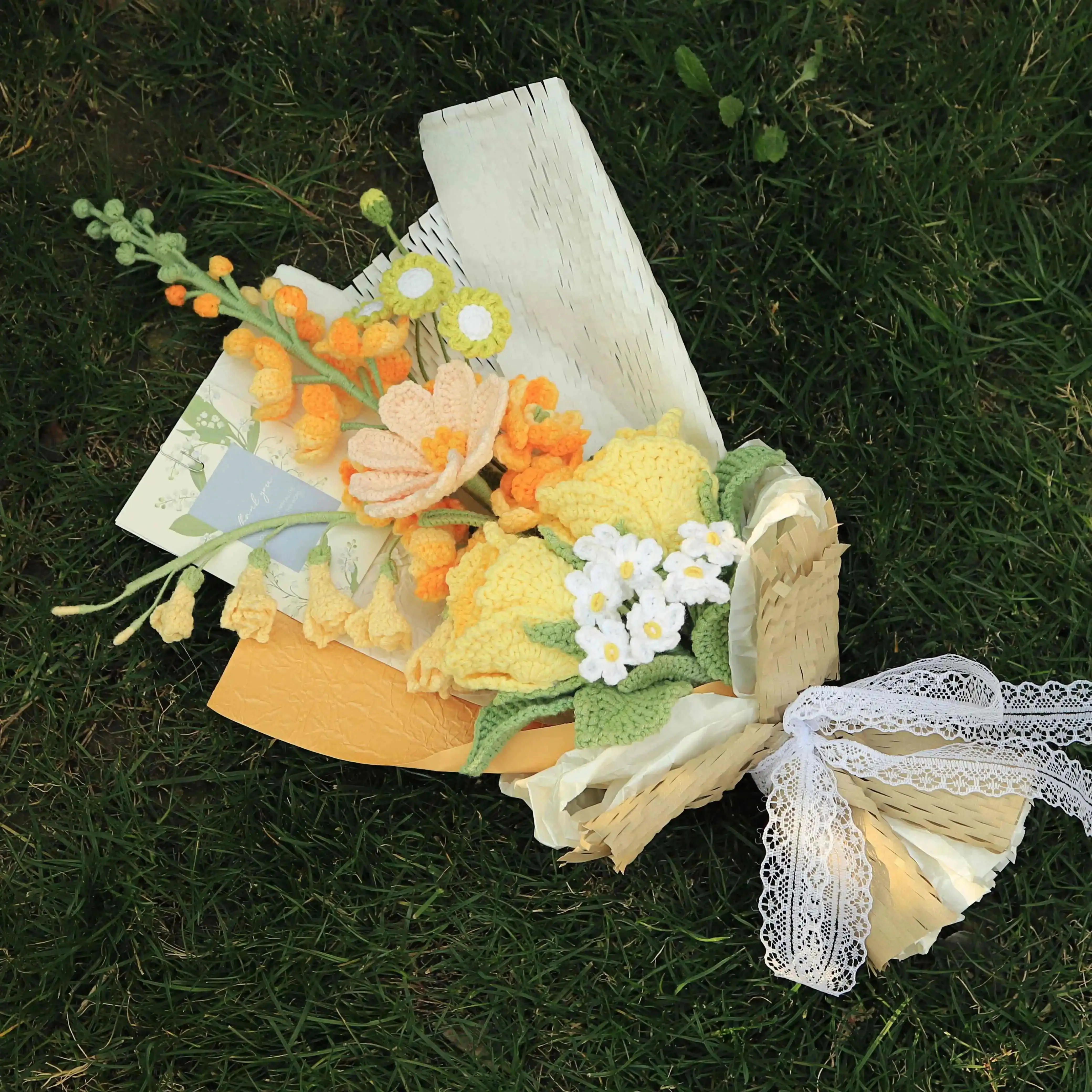 Premium Handmade Rose Yarn Bouquet sold by superladystar product image thumbnail 4