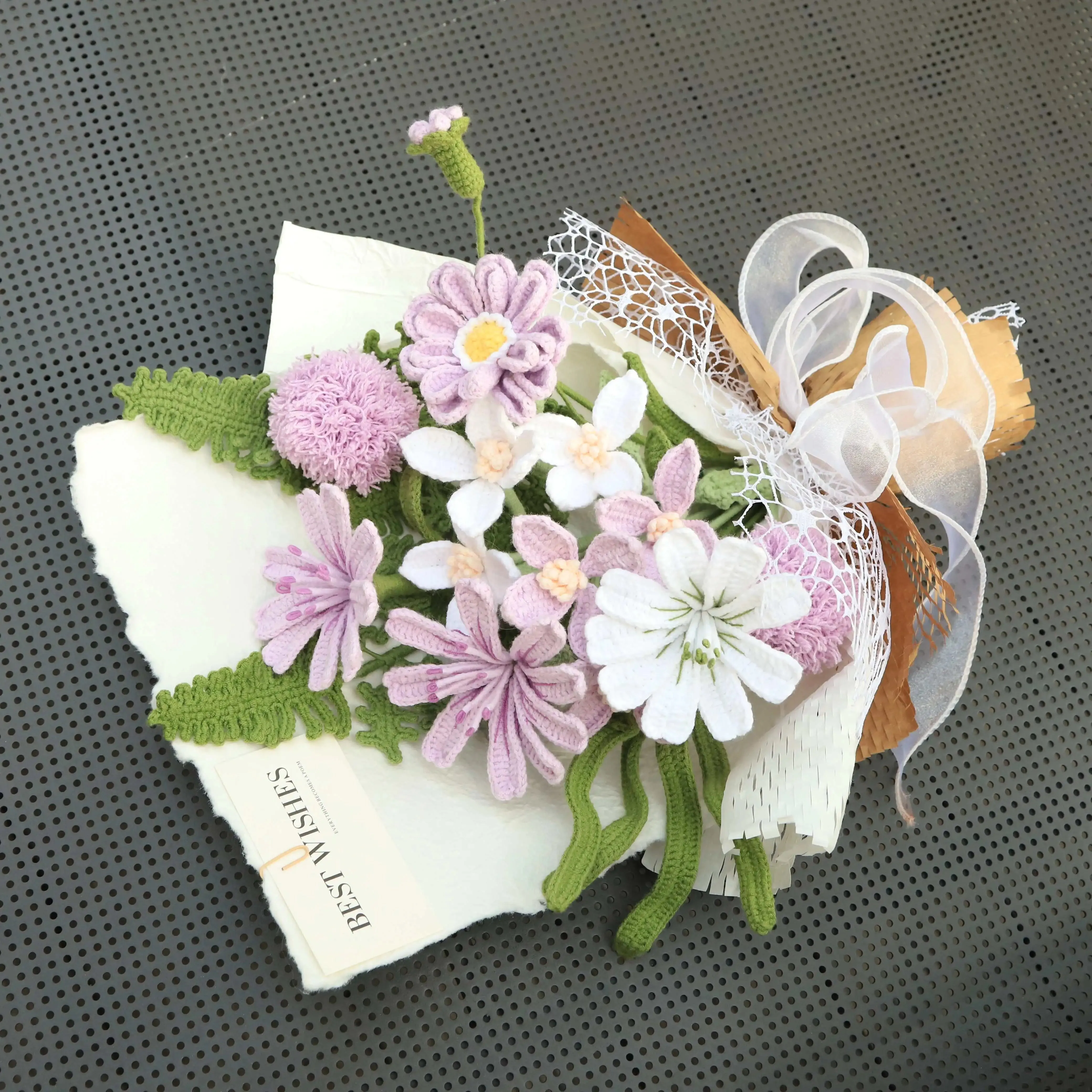 Handmade Knitted Flower Bouquet sold by superladystar product image thumbnail 5