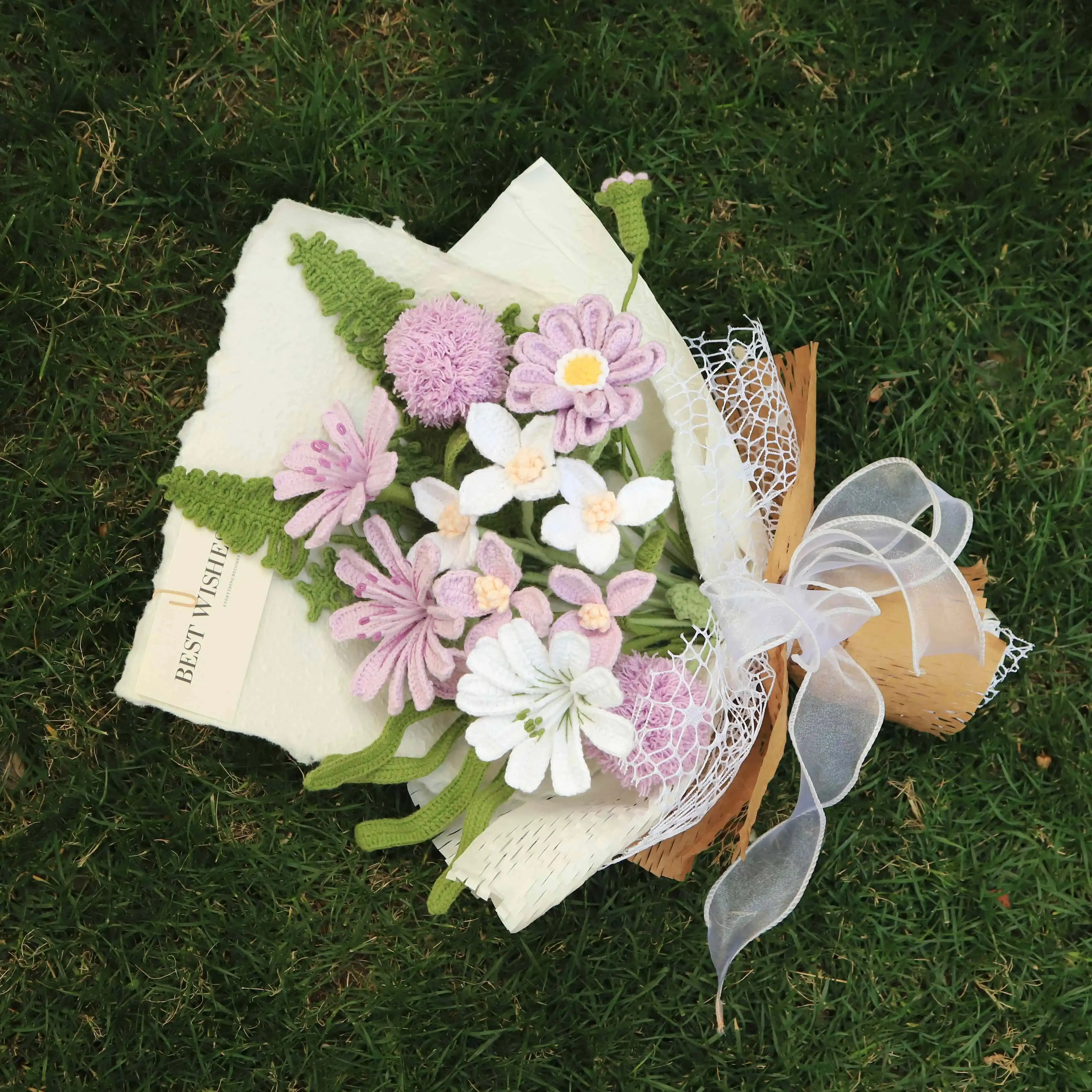 Handmade Knitted Flower Bouquet sold by superladystar product image thumbnail 2