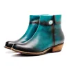Round Toe Pure Color Low Heel Booties sold by superladystar