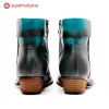 Round Toe Pure Color Low Heel Booties sold by superladystar