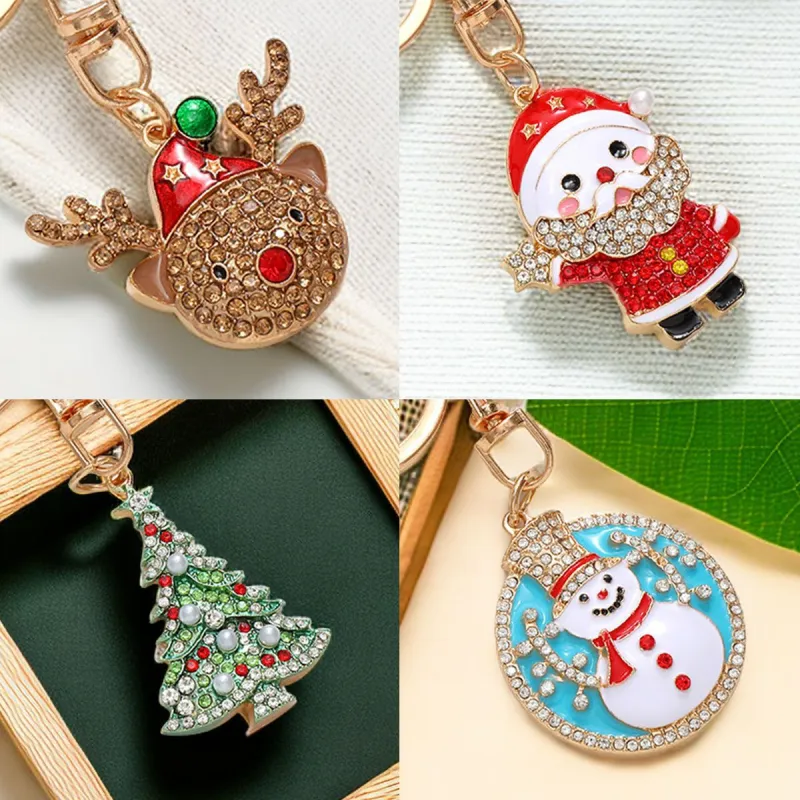 Snowman, Reindeer & Santa Claus Car Keychain sold by superladystar