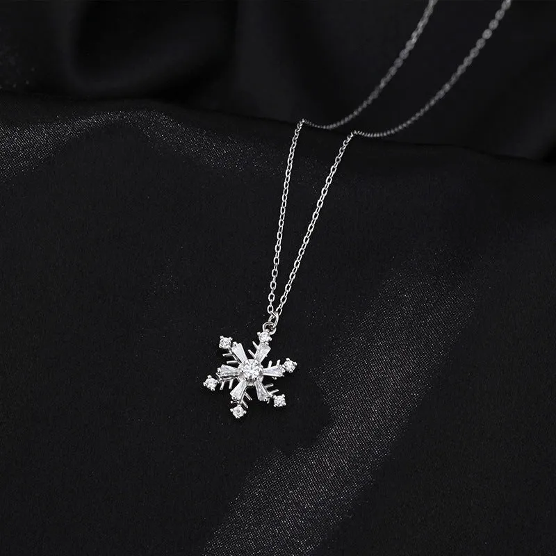 Rotatable Snowflake Necklace | S999 Sterling Silver sold by superladystar product image thumbnail 3