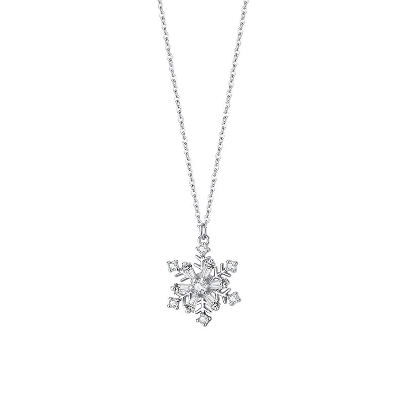 Rotatable Snowflake Necklace | S999 Sterling Silver sold by superladystar